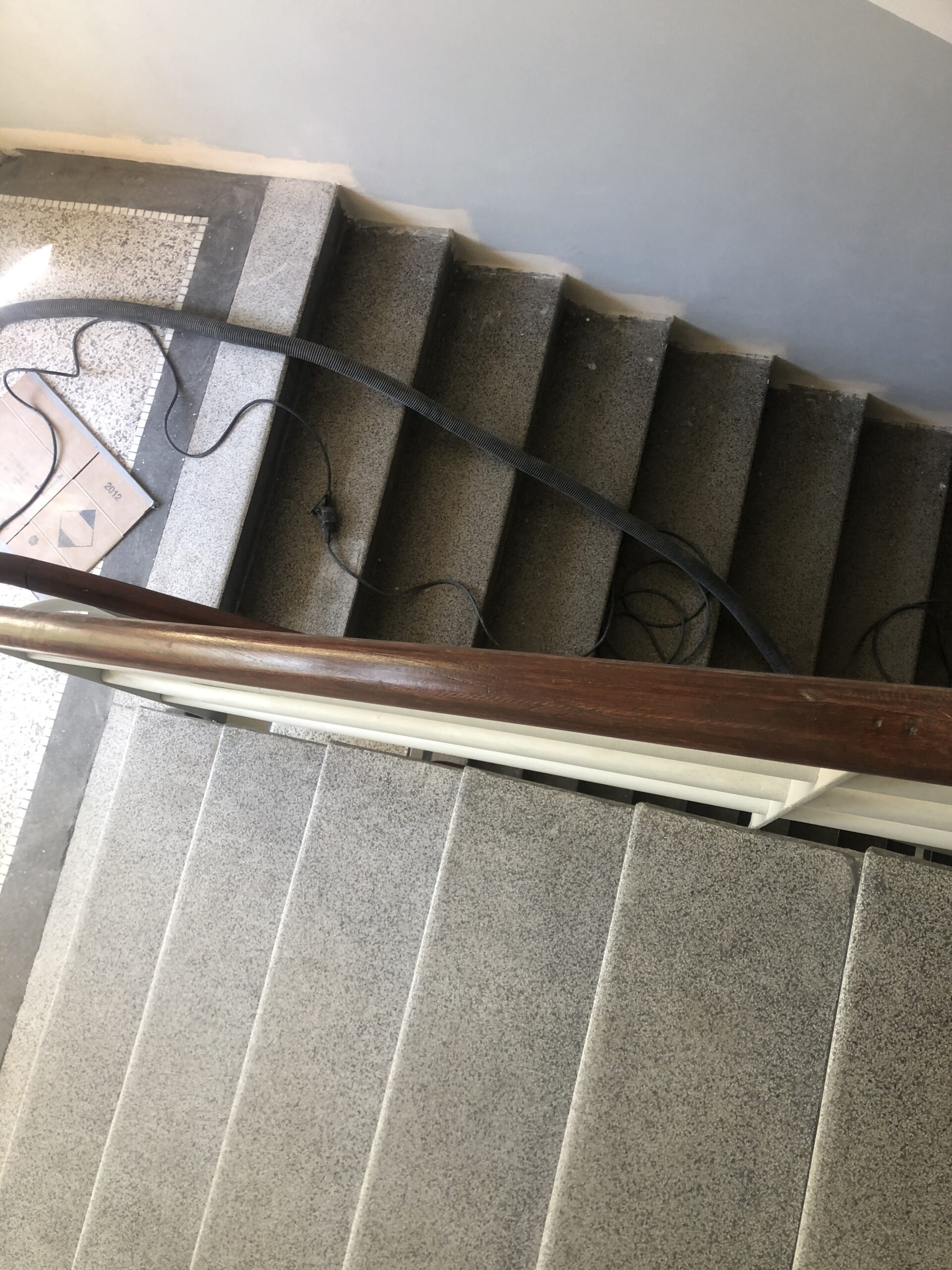Broušené teracové schody